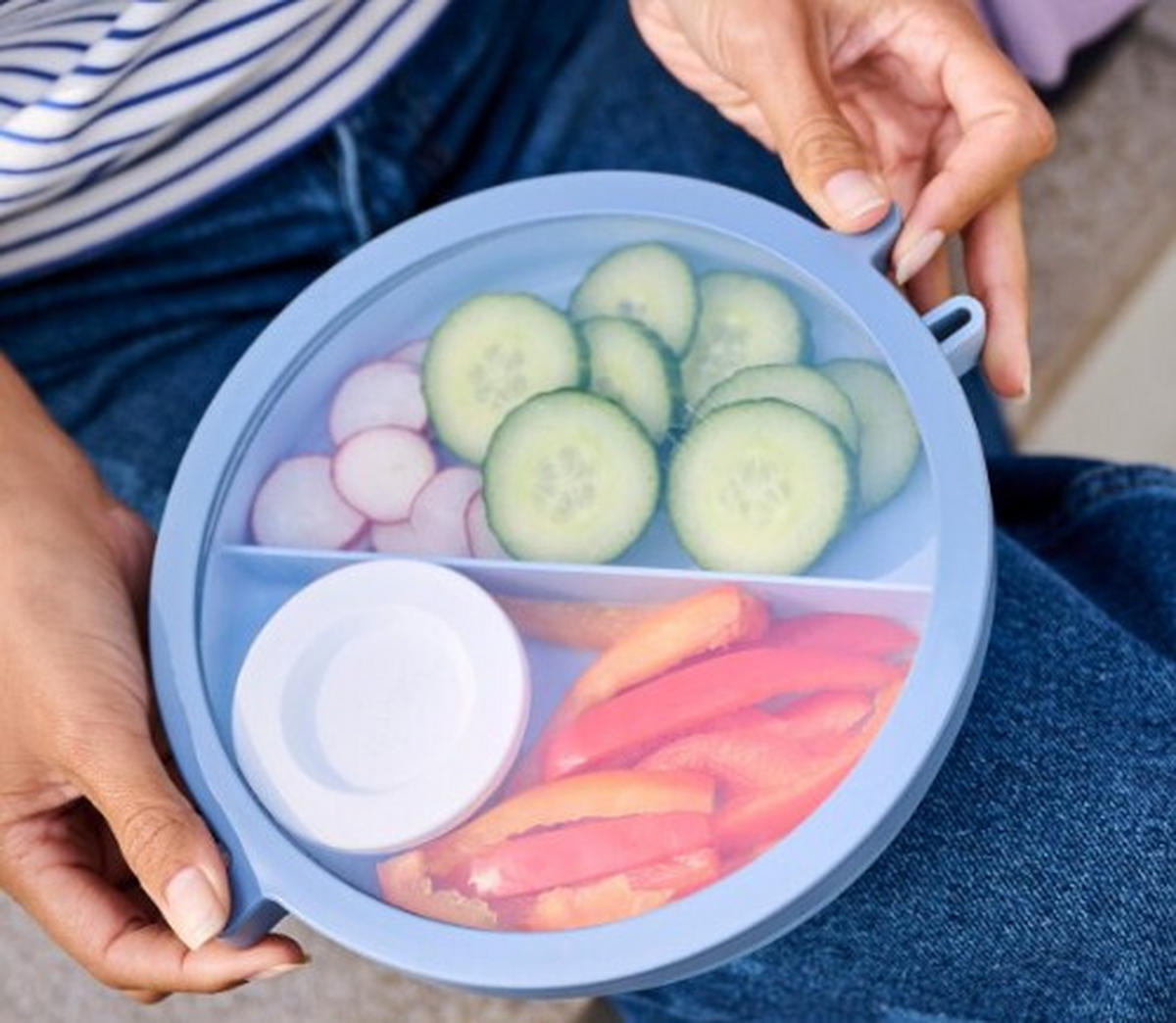 BENTOBOX - Transparent/Hellblau, KONVENTIONELL, Kunststoff (24/20,7/8,5cm) - Mepal