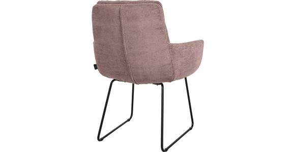 ARMLEHNSTUHL  Stoffauswahl, Typenauswahl, Gestellauswahl Cord  - Altrosa/Schwarz, Design, Textil/Metall (63/90/69cm) - Johann Jakob