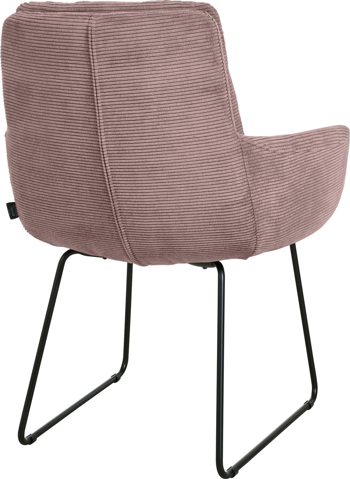 ARMLEHNSTUHL  in Cord  - Altrosa/Schwarz, Design, Textil/Metall (63/90/69cm) - Johann Jakob