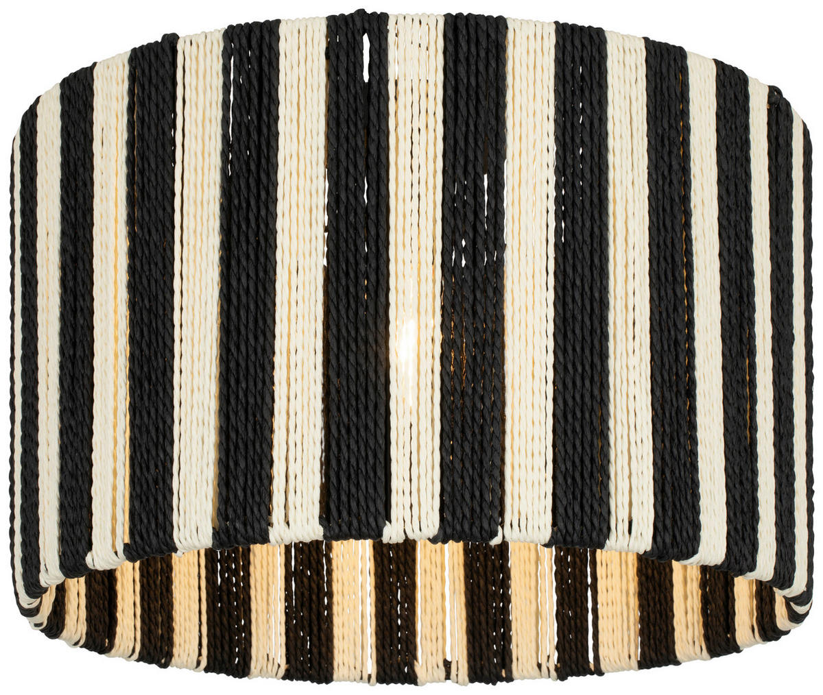 HÄNGELEUCHTE 40/27.5 cm   - Schwarz/Weiß, Design, Papier/Metall (40/27.5cm) - Collet's Monde