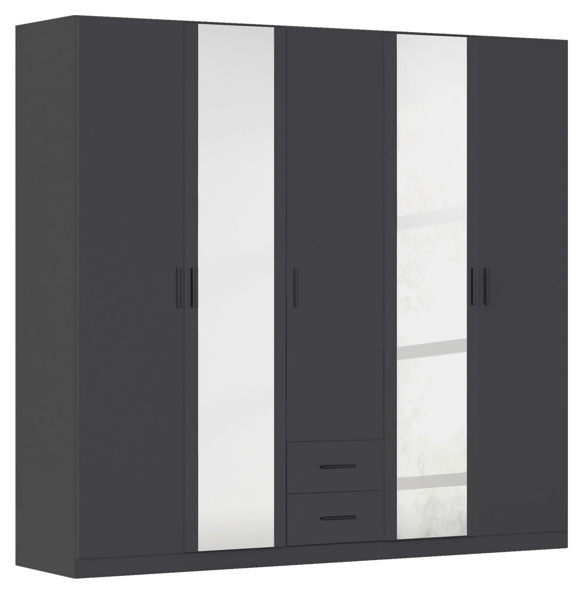 KLEIDERSCHRANK 226/210/54 cm 5-türig Grau  - Grau, KONVENTIONELL, Holzwerkstoff/Kunststoff (226/210/54cm) - Rauch Möbel