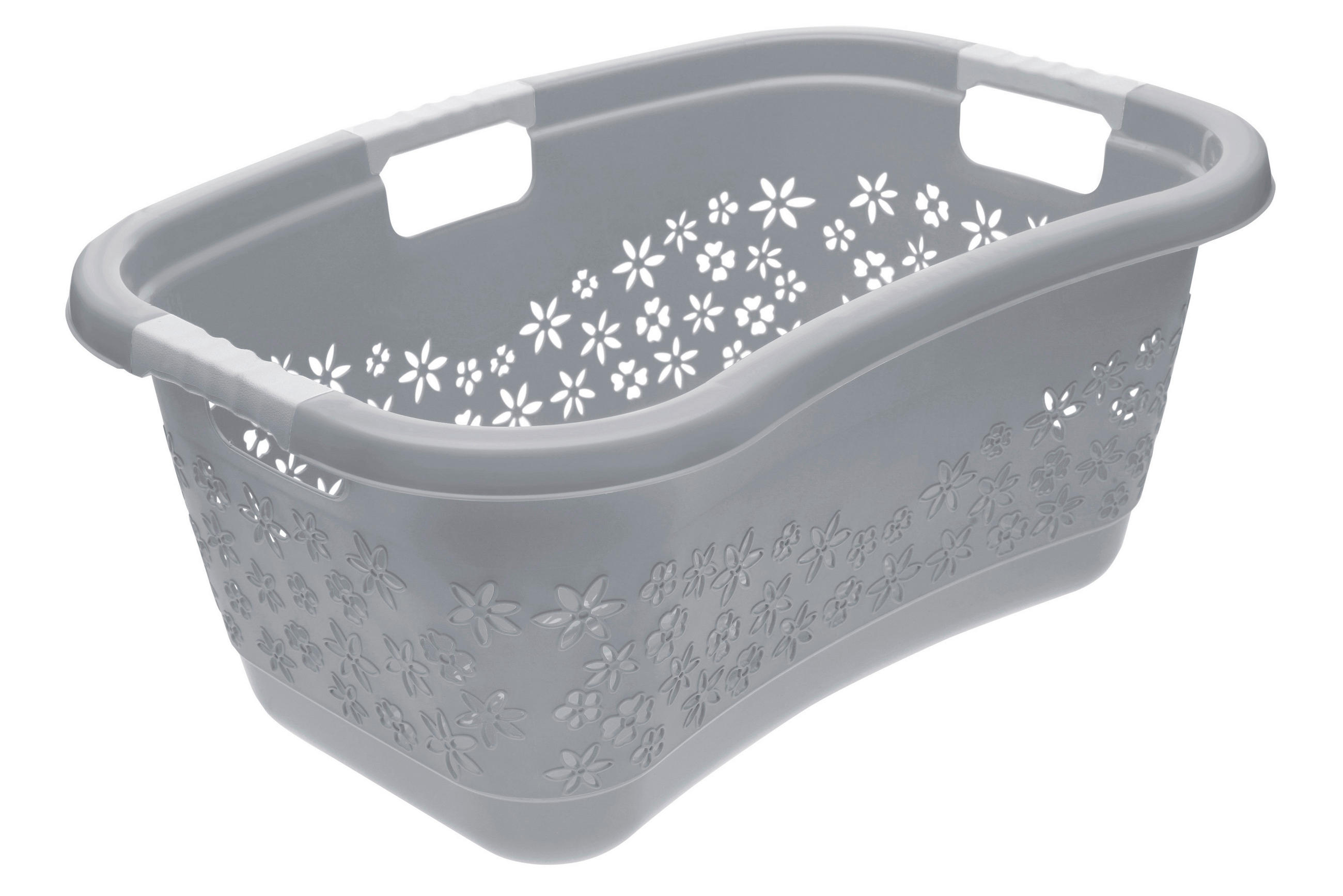 Wäschekorb Lasse Grau, 65x45x28,5 Cm