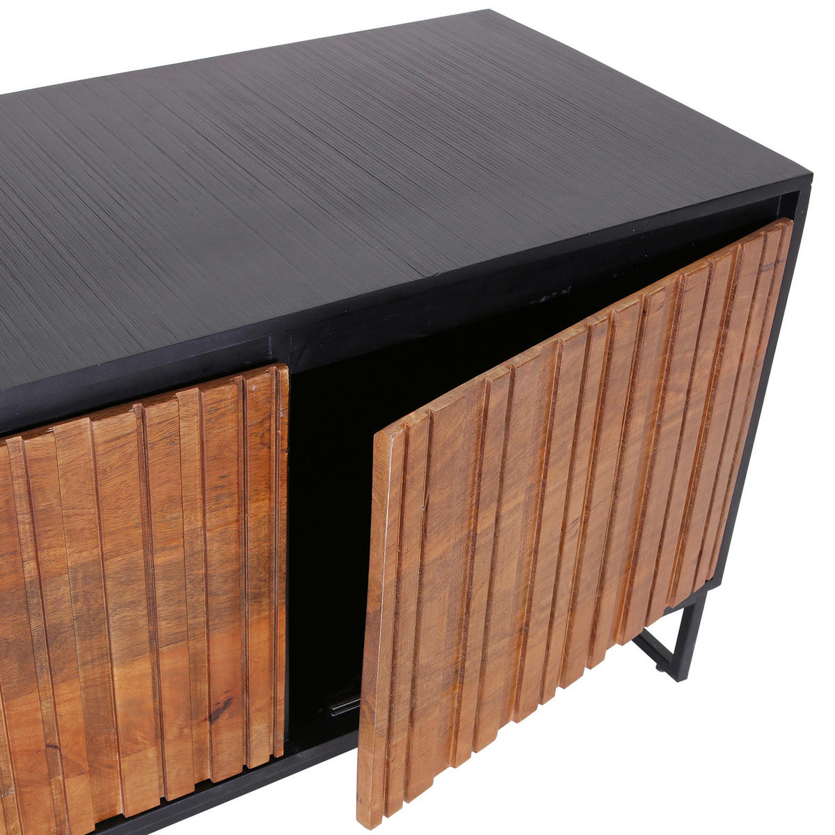 LOWBOARD  in 170/55/45 cm  - Schwarz/Braun, LIFESTYLE, Holz/Holzwerkstoff (170/55/45cm) - Landscape