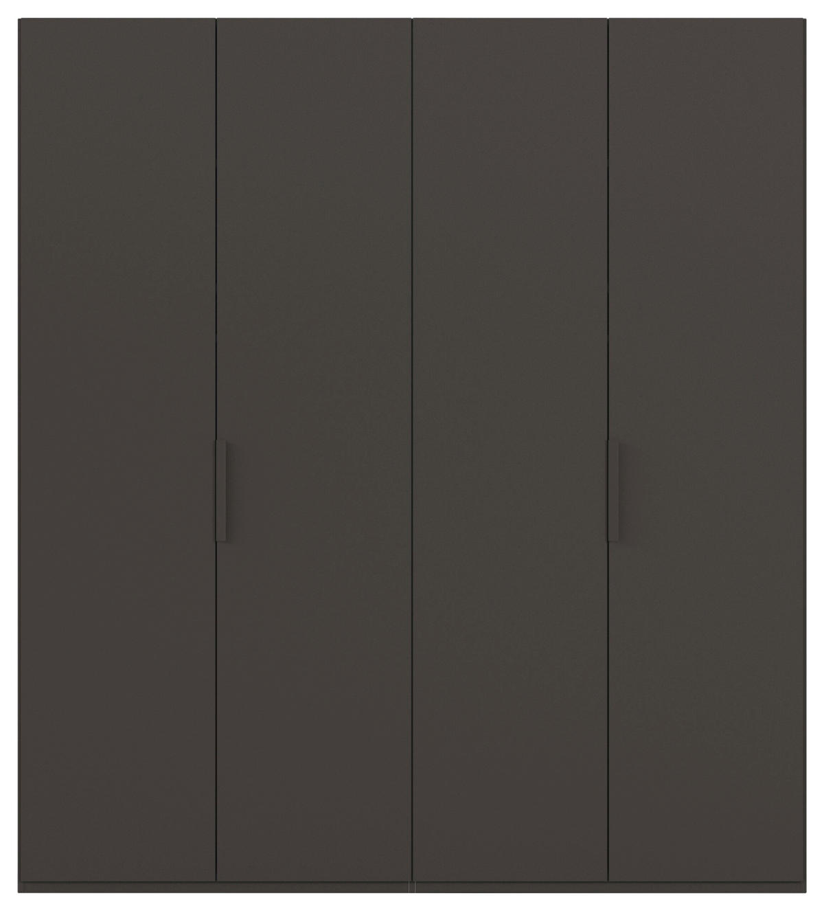 DREHTÜRENSCHRANK 201/223/61 cm,  in Graphitfarben, 4-türig  - Graphitfarben, Basics, Holzwerkstoff/Metall (201/223/61cm) - Novel