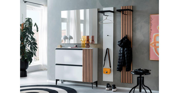 GARDEROBE 4-teilig  in 200/200/30 cm  - Eichefarben/Weiß, Design, Holz/Holzwerkstoff (200/200/30cm) - Moderano