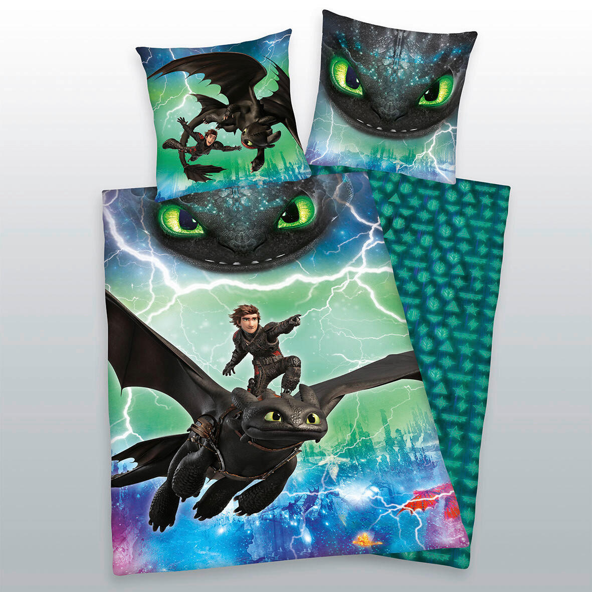 Herding Jugendbettwäsche Dragons Mehrfarbig 135x200 cm