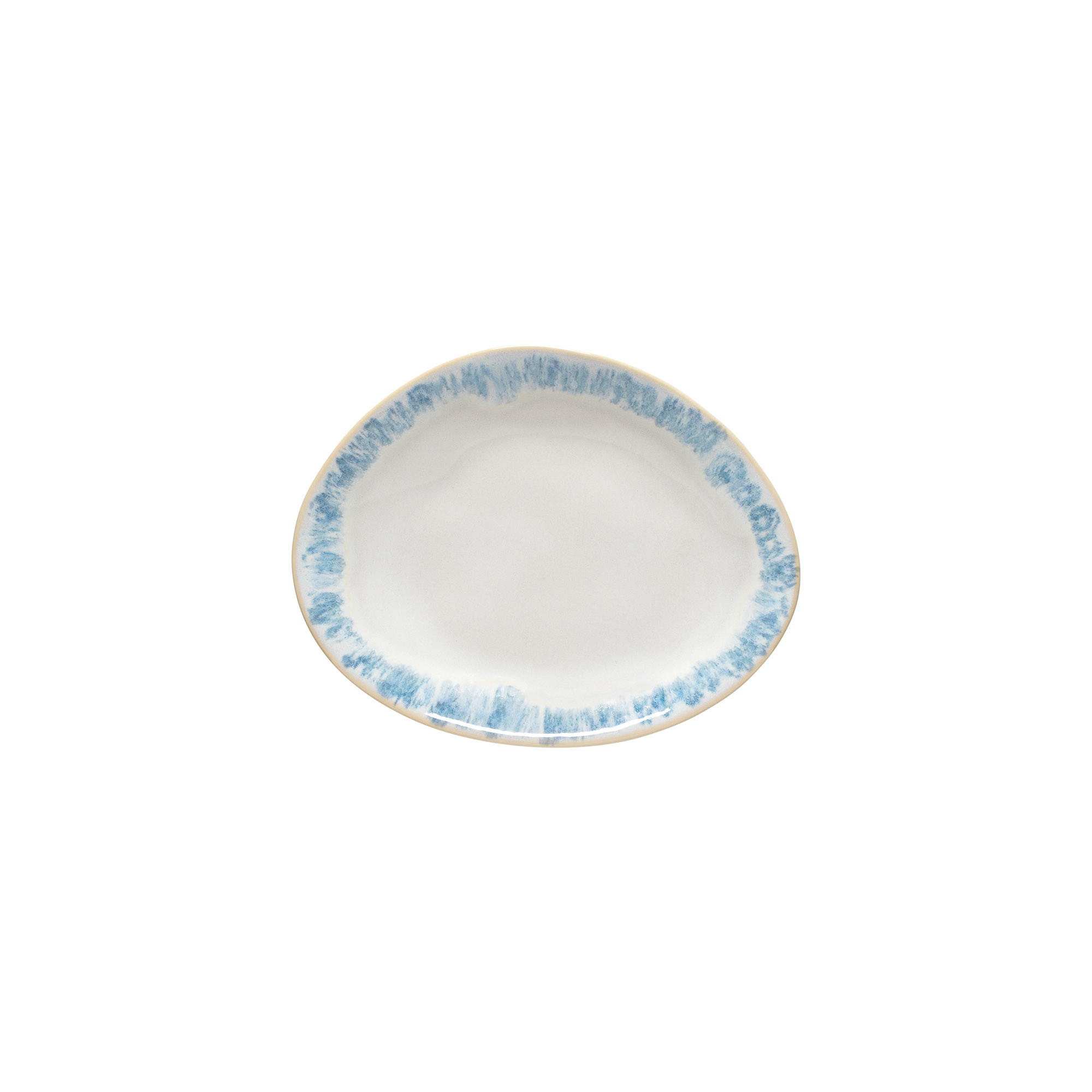 DESSERTTELLERSET Blau, Weiß Hochglanz 6-teilig 20 cm BRISA  - Blau/Weiß Hochglanz, Basics, Keramik (20cm) - Costa Nova