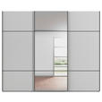 SCHWEBETÜRENSCHRANK 271/223/68 cm 3-türig Grau  - Schwarz/Grau, KONVENTIONELL, Glas/Holzwerkstoff (271/223/68cm) - Novel