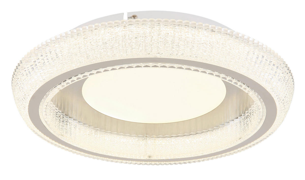 LED-DECKENLEUCHTE 36 W  40/8,5 cm    - Klar/Weiss, Design, Kunststoff/Metall (40/8,5cm) - Globo