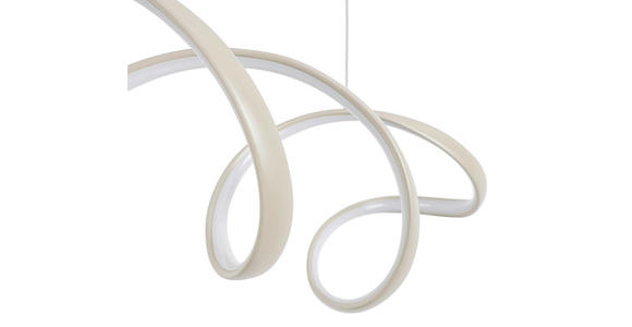 LED-HÄNGELEUCHTE 100/22/120 cm - Sandfarben, Design, Kunststoff/Metall (100/22/120cm) - Novel