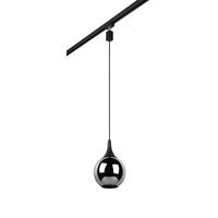 SCHIENENSYSTEM-HÄNGELEUCHTE - Chromfarben/Schwarz, Konventionell, Glas (18/180cm) - Trio Leuchten