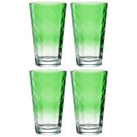 GLÄSERSET Optik XL 4-teilig  - Hellgrün, Basics, Glas (9,20/15,50/9,20cm) - Leonardo