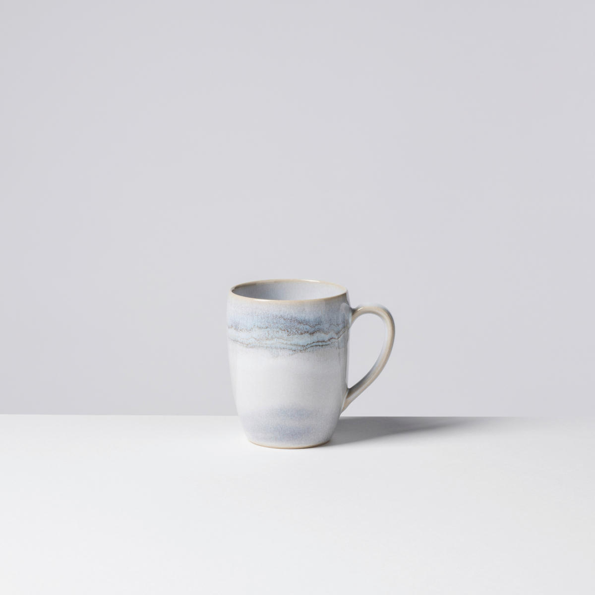 KAFFEEBECHERSET TIEFER SEE 4-teilig  - Hellgrau/Weiß, Basics, Keramik (11/10.4/8cm) - Gipfelstück