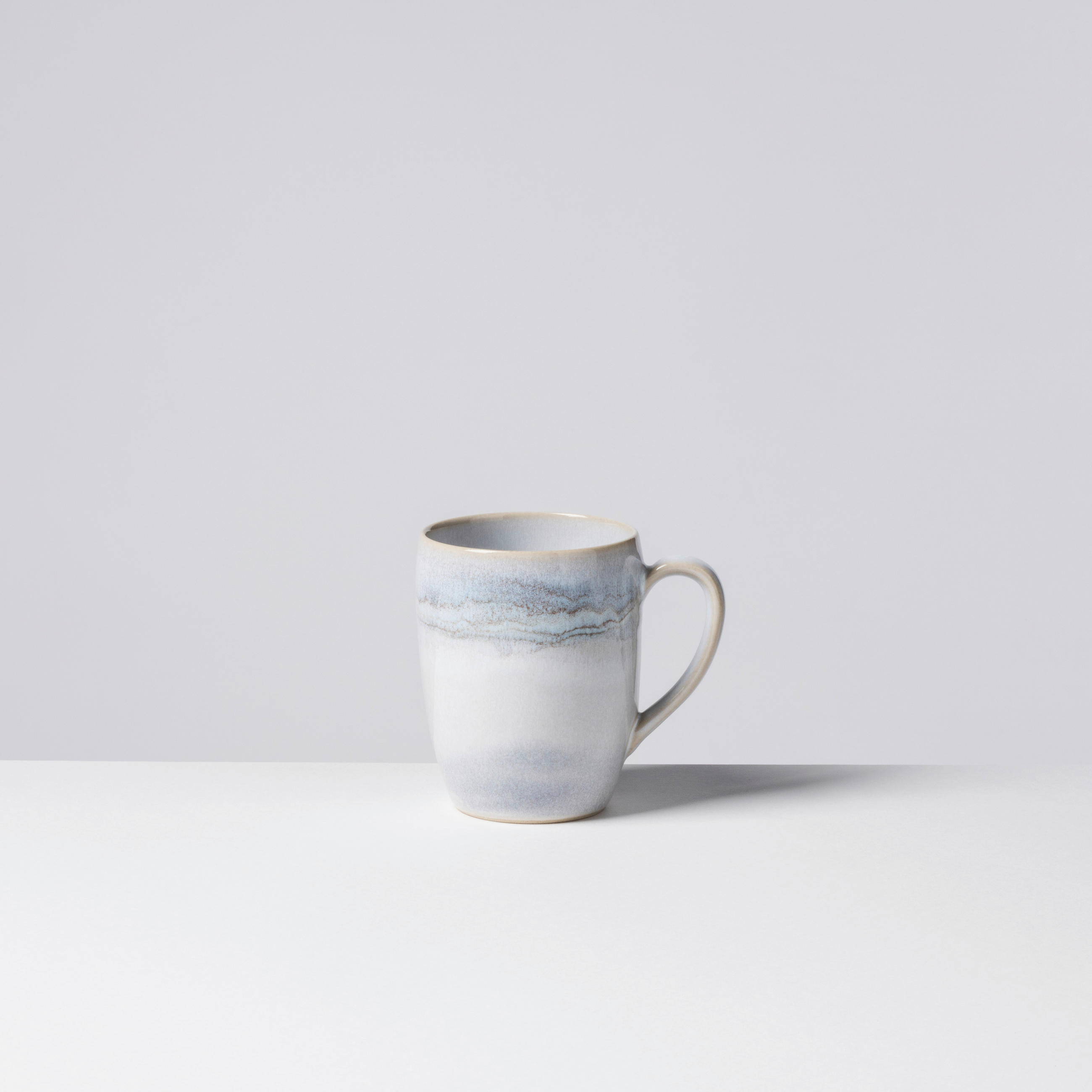 Thumbnail - Gipfelstück Kaffeebecherset Tiefer See, Weiß, Hellgrau, Keramik, 4-teilig, 275 ml, 11x10.4x8 cm, Grüner Punkt, Made in E...