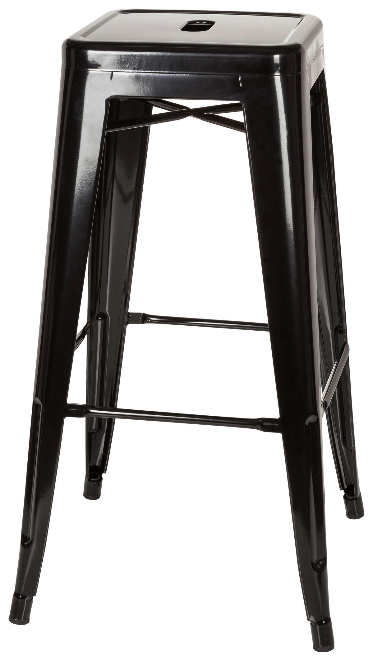 BAROVÁ STOLIČKA, čierna - čierna, Basics, kov (44/77/44cm) - MID.YOU