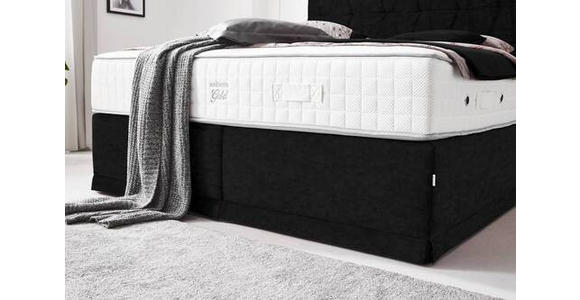 BOXSPRINGBETT 180/200 cm  in Schwarz  - Schwarz, KONVENTIONELL, Textil (180/200cm) - Ambiente