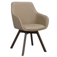 SNURRSTOL  i mörkbrun, beige  - beige/mörkbrun, Klassisk, läder/trä (58/89/59cm) - Rowico