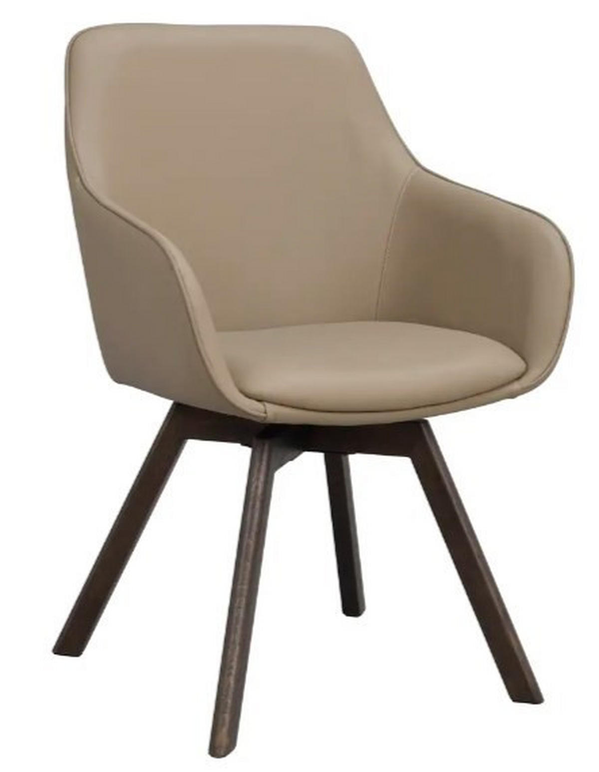 SNURRSTOL  i mörkbrun, beige  - beige/mörkbrun, Klassisk, läder/trä (58/89/59cm) - Rowico