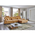ECKSOFA Latina Plus in Echtleder Currygelb  175/334 cm  - Currygelb/Schwarz, Design, Leder/Metall (175/334cm) - Dieter Knoll
