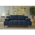 SCHLAFSOFA in Jacquard Dunkelblau  - Schwarz/Dunkelblau, MODERN, Textil/Metall (204/90/95cm) - Hom`in