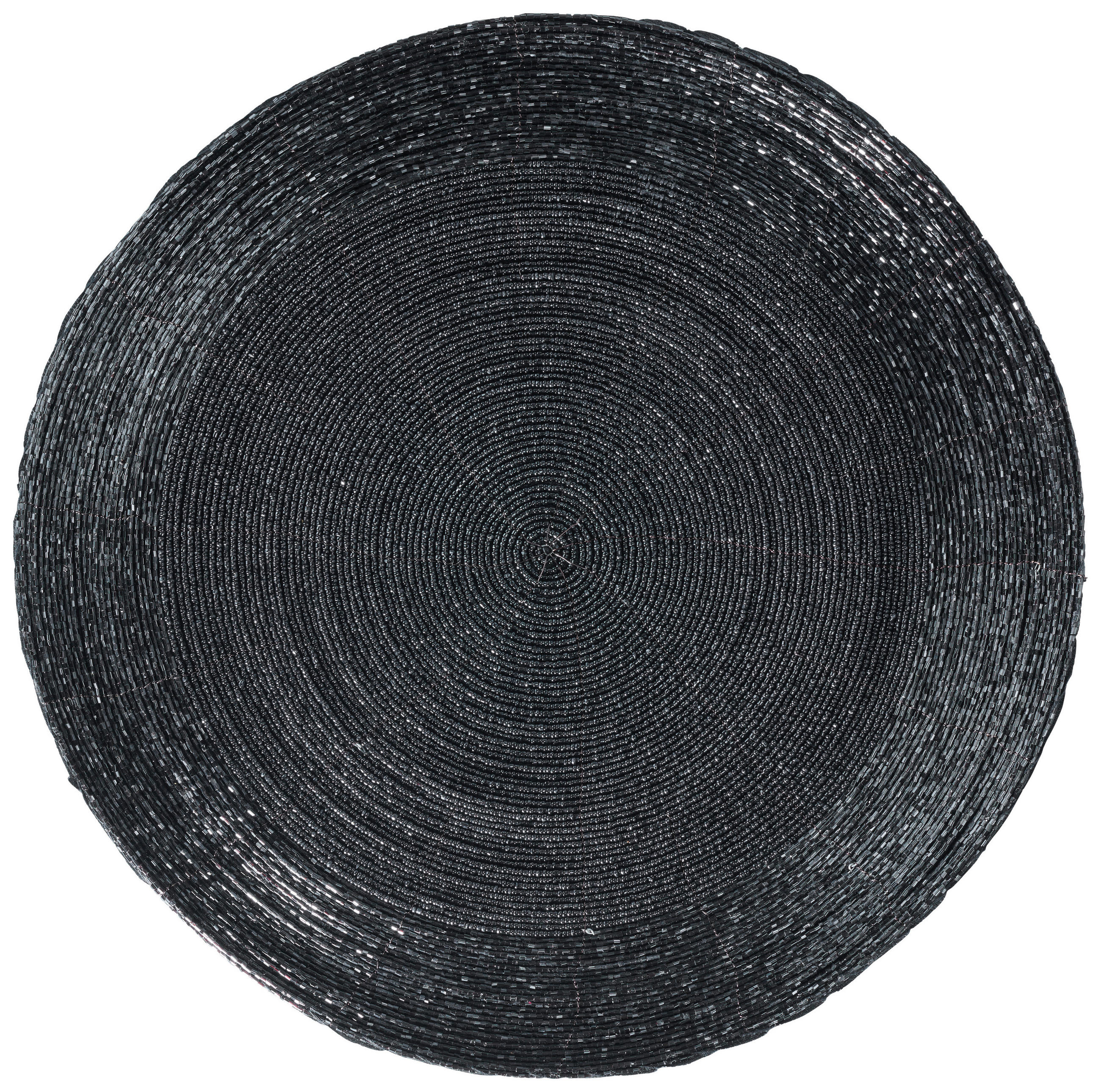 TISCHSET Glas, Textil Flachgewebe Schwarz 35 cm  - Schwarz, LIFESTYLE, Glas/Textil (35cm) - Ambia Home