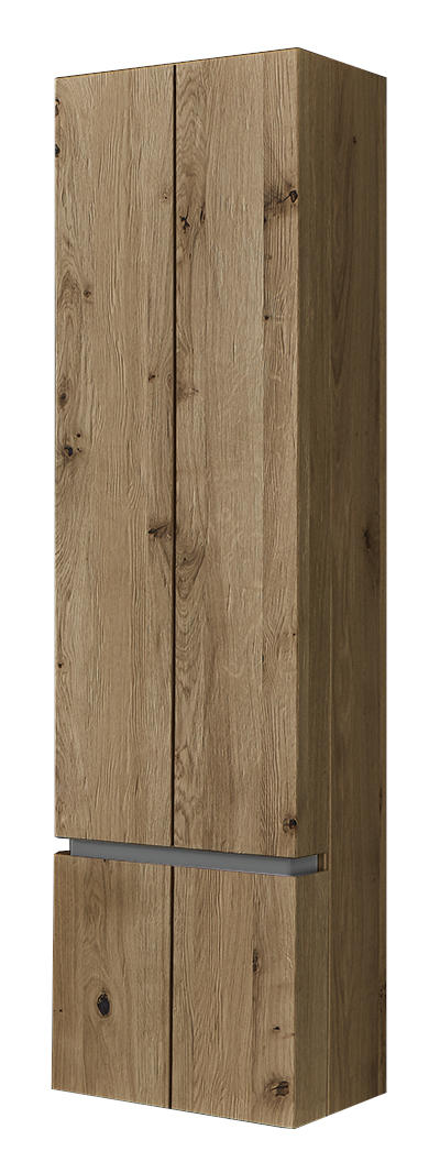 HOCHSCHRANK 38,4/153,6/33,1 cm - Eichefarben, MODERN, Glas/Holz (38,4/153,6/33,1cm) - Valdera