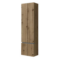 HOCHSCHRANK 38,4/153,6/33,1 cm  - Eichefarben, MODERN, Glas/Holz (38,4/153,6/33,1cm) - Valdera