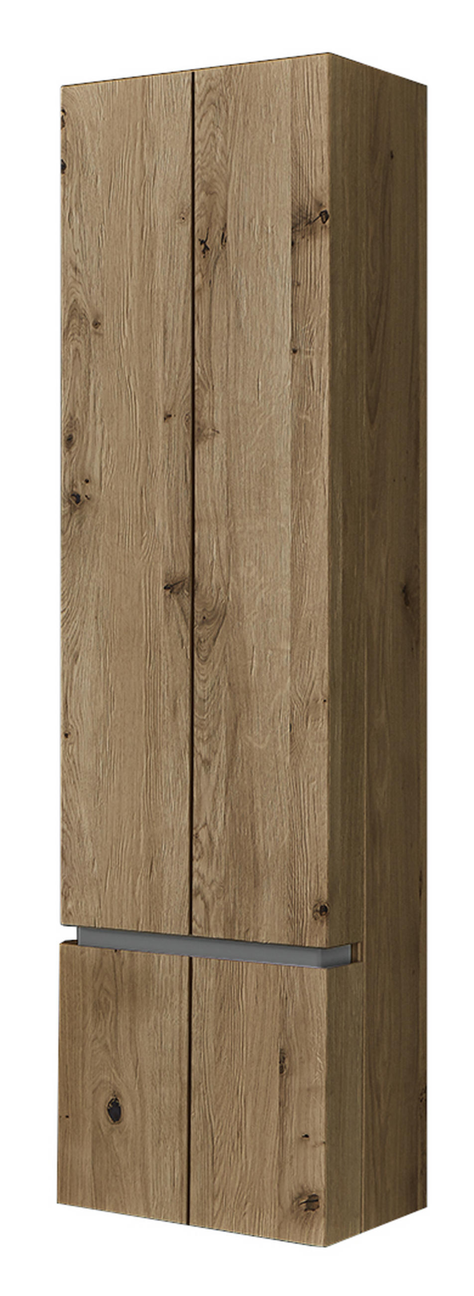 HOCHSCHRANK 38,4/153,6/33,1 cm  - Eichefarben, MODERN, Glas/Holz (38,4/153,6/33,1cm) - Valdera