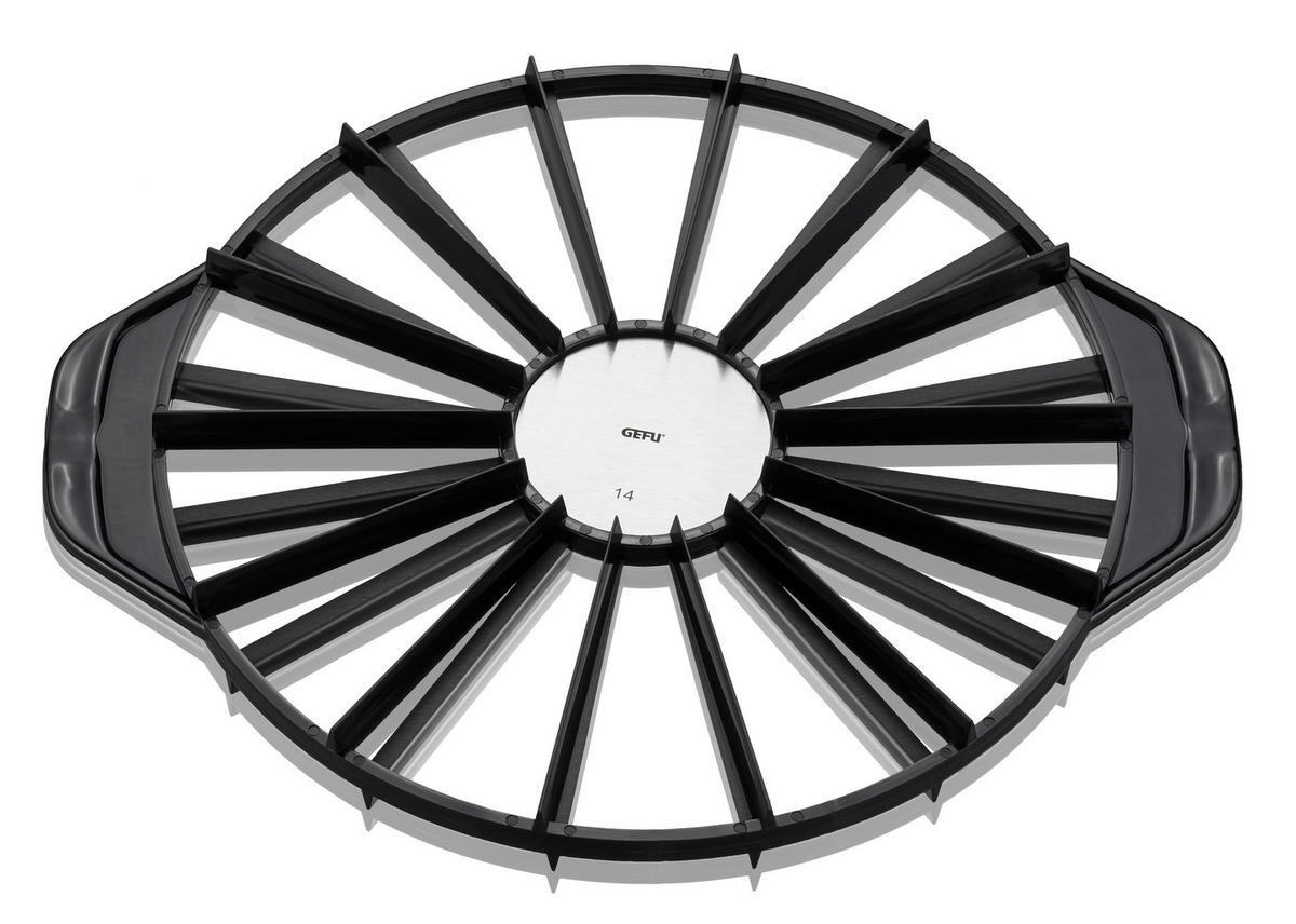TORTENTEILER - Silberfarben/Schwarz, MODERN, Kunststoff/Metall (26,5/1,4cm) - Gefu