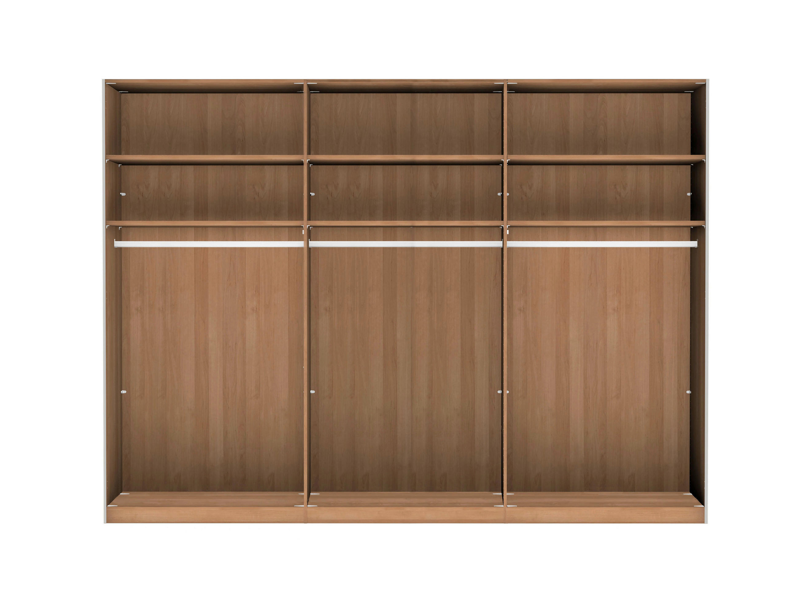 Thumbnail - Linea Natura Schwebetürenschrank, Dunkelbraun, Eiche Bianco, Holzwerkstoff, Eiche, teilmassiv, 300x236x67 cm, ISO 9001, ...