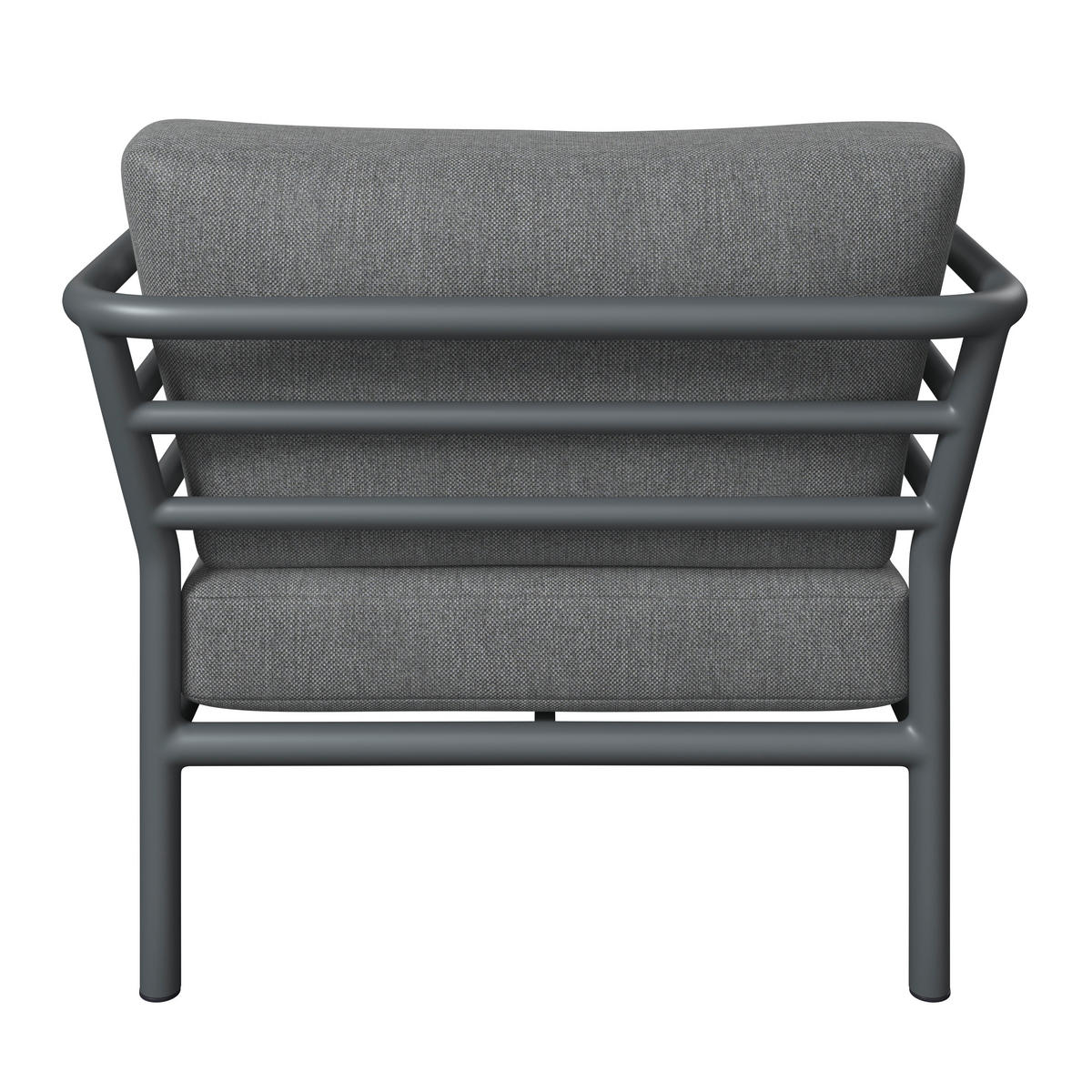 LOUNGESESSEL Anthrazit, Dunkelgrau Aluminium  - Dunkelgrau/Anthrazit, Design, Textil/Metall (83/69/93cm) - Amatio