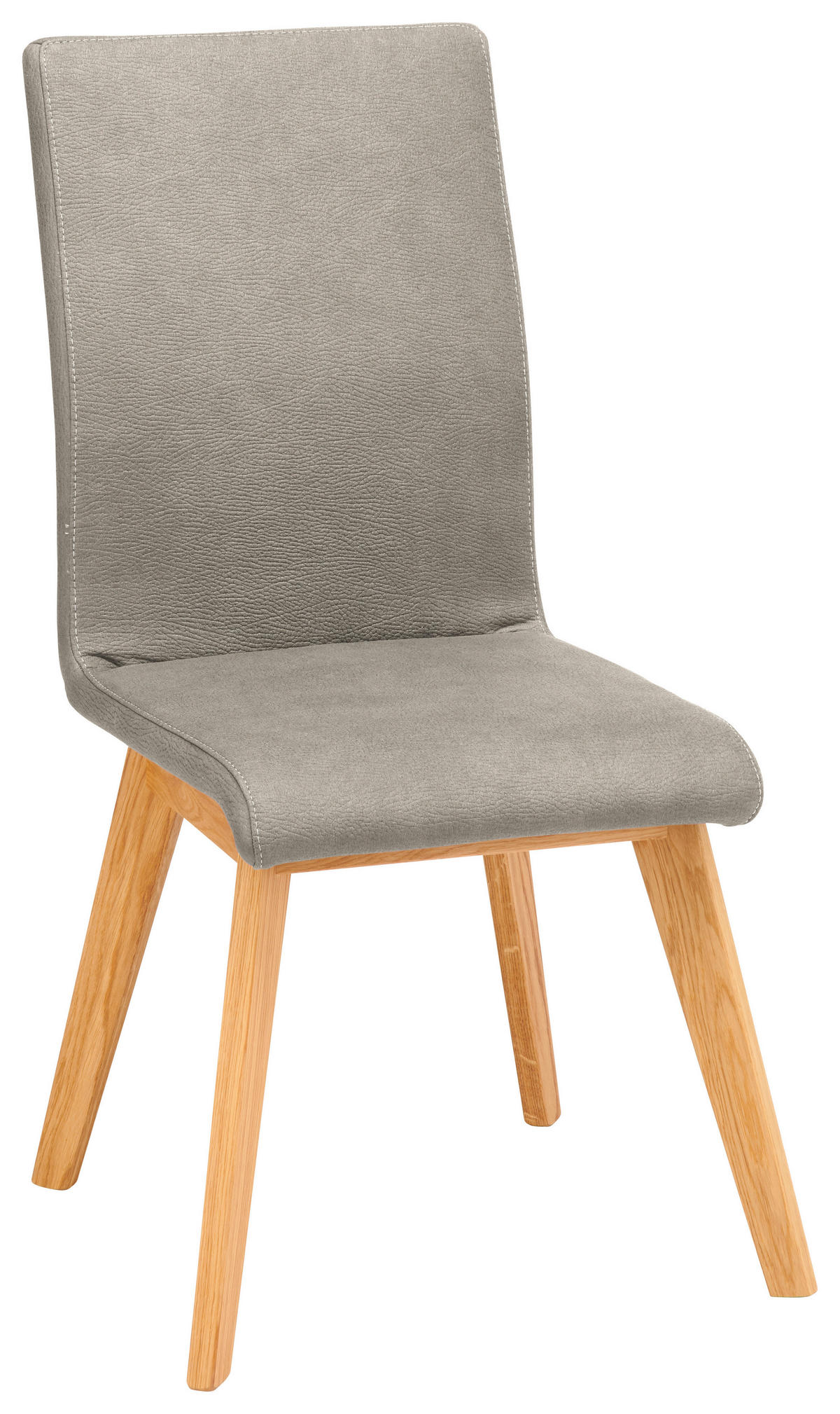 STUHL  in Mikrofaser Holz, Textil  - Greige/Beige, Design, Holz/Textil (45/102/56cm) - Novel