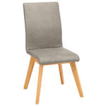 STUHL  in Mikrofaser Holz, Textil  - Greige/Beige, Design, Holz/Textil (45/102/56cm) - Novel