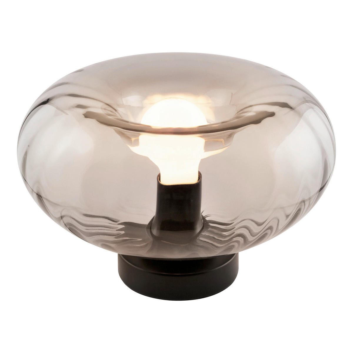 TISCHLEUCHTE 28/17,6 cm   - Schwarz, Design, Glas/Metall (28/17,6cm) - Osram