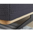 ECKSOFA in Struktur Dunkelblau  - Eichefarben/Schwarz, Design, Holz/Textil (305/163cm) - Novel