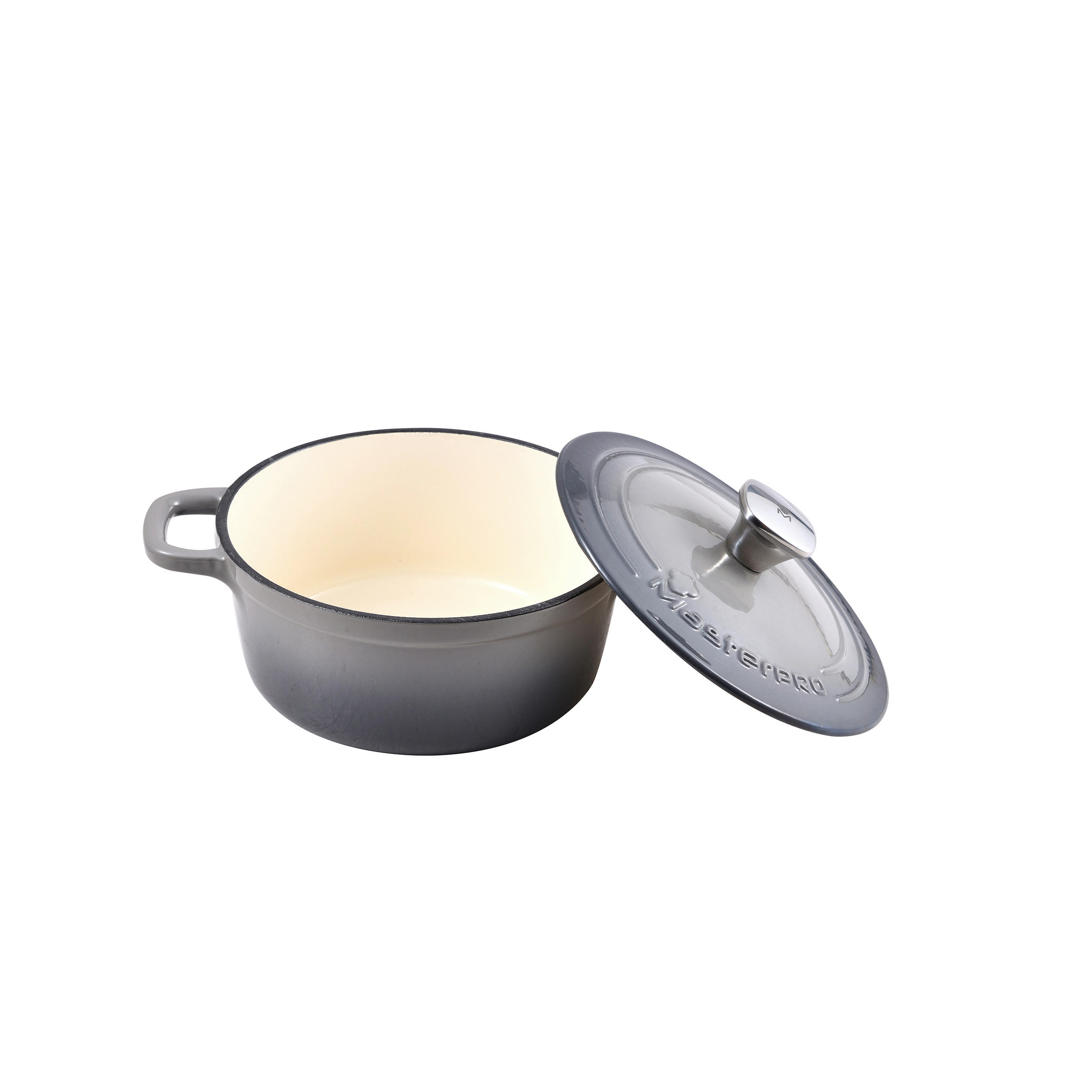 HRNEC, litina, 19 cm  - šedá/krémová, Basics, kov (19cm)