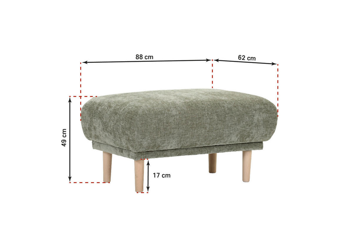 HOCKER Flachgewebe Blau  - Blau, KONVENTIONELL, Holz/Textil (88/49/62cm) - Carryhome