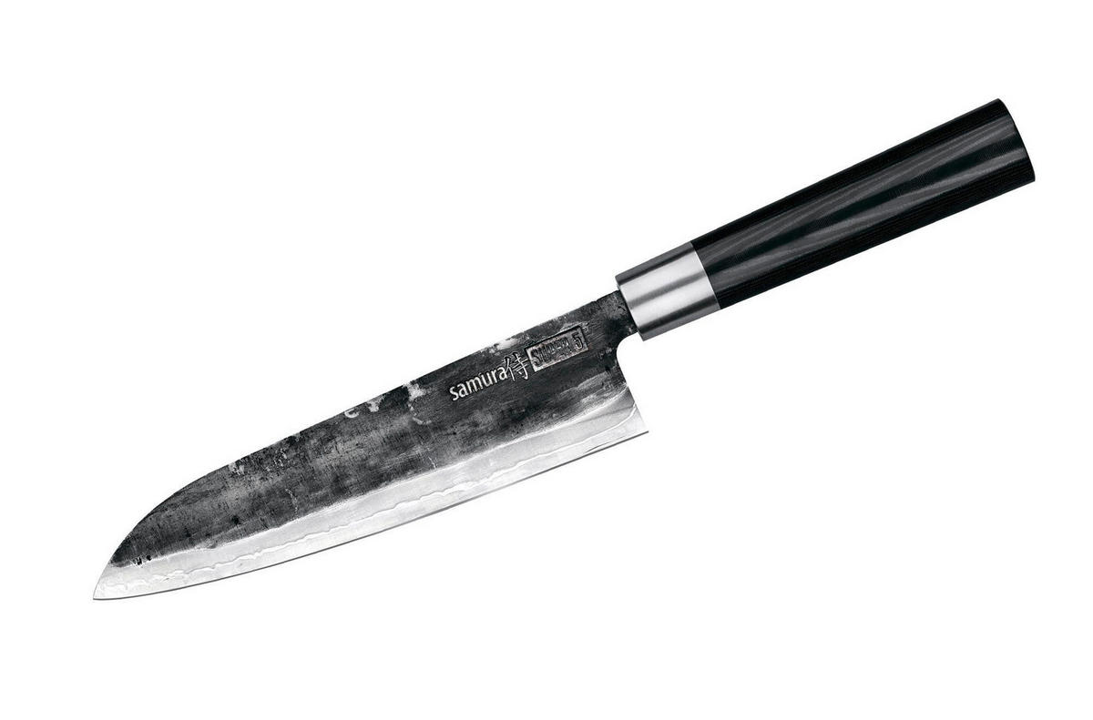 SANTOKU NOŽ  SUPER 5        32,5 cm    čelik - srebrne boje/crna, Basics, drvni materijal/metal (32,5cm) - Samura