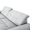 ECKSOFA in Webstoff Hellgrau  - Hellgrau/Schwarz, Design, Textil/Metall (180/265cm) - Carryhome