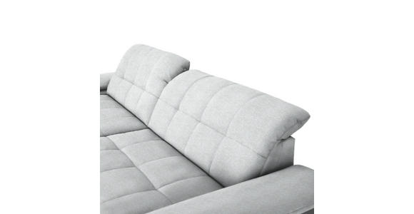 ECKSOFA in Webstoff Hellgrau  - Hellgrau/Schwarz, Design, Textil/Metall (180/265cm) - Carryhome