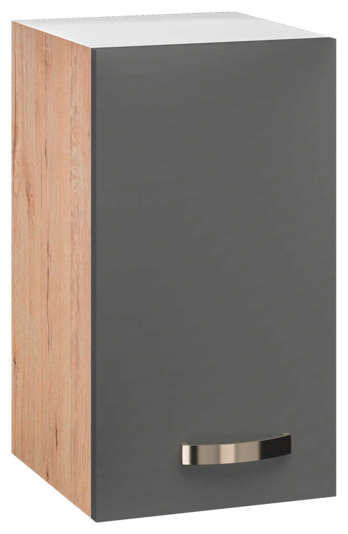 KÜCHENOBERSCHRANK 30/54/32 cm  in Dunkelgrau, Eiche San Remo  - Edelstahlfarben/Dunkelgrau, MODERN, Holzwerkstoff/Metall (30/54/32cm) - FlexWell