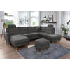 WOHNLANDSCHAFT in Mikrofaser Grau  - Eichefarben/Grau, Konventionell, Holz/Textil (163/308/212cm) - Sit & More