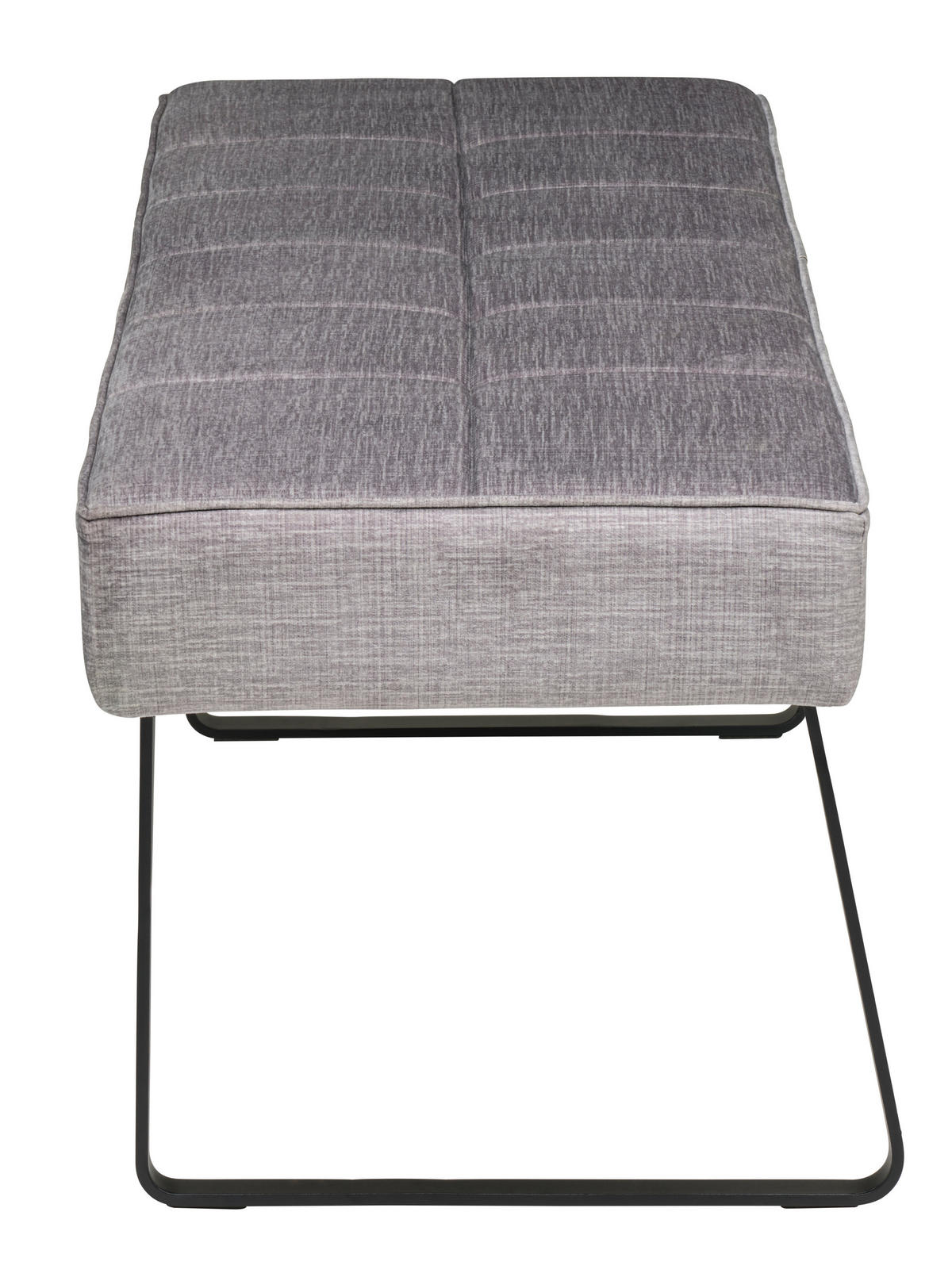 SITZBANK 140/49/47 cm Samt Dunkelgrau  - Dunkelgrau/Schwarz, KONVENTIONELL, Textil/Metall (140/49/47cm) - MID.YOU