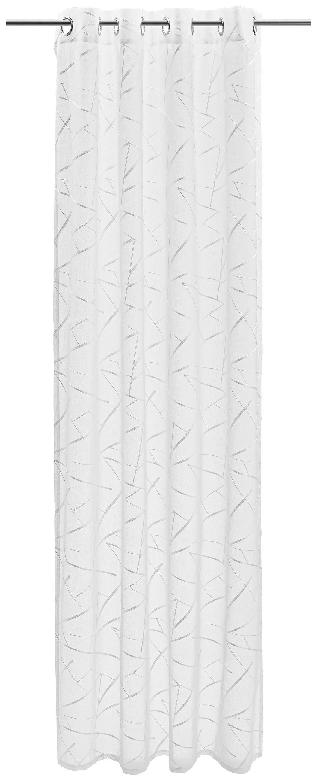 ÖSENSCHAL GRAPHIK halbtransparent 140/245 cm   - Weiß, Design, Textil (140/245cm) - Esposa