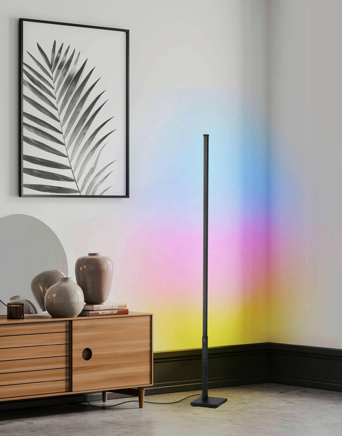 GOLVLAMPA 2/2/150 cm    - vit/svart, Basics, metall/plast (2/2/150cm) - Eglo