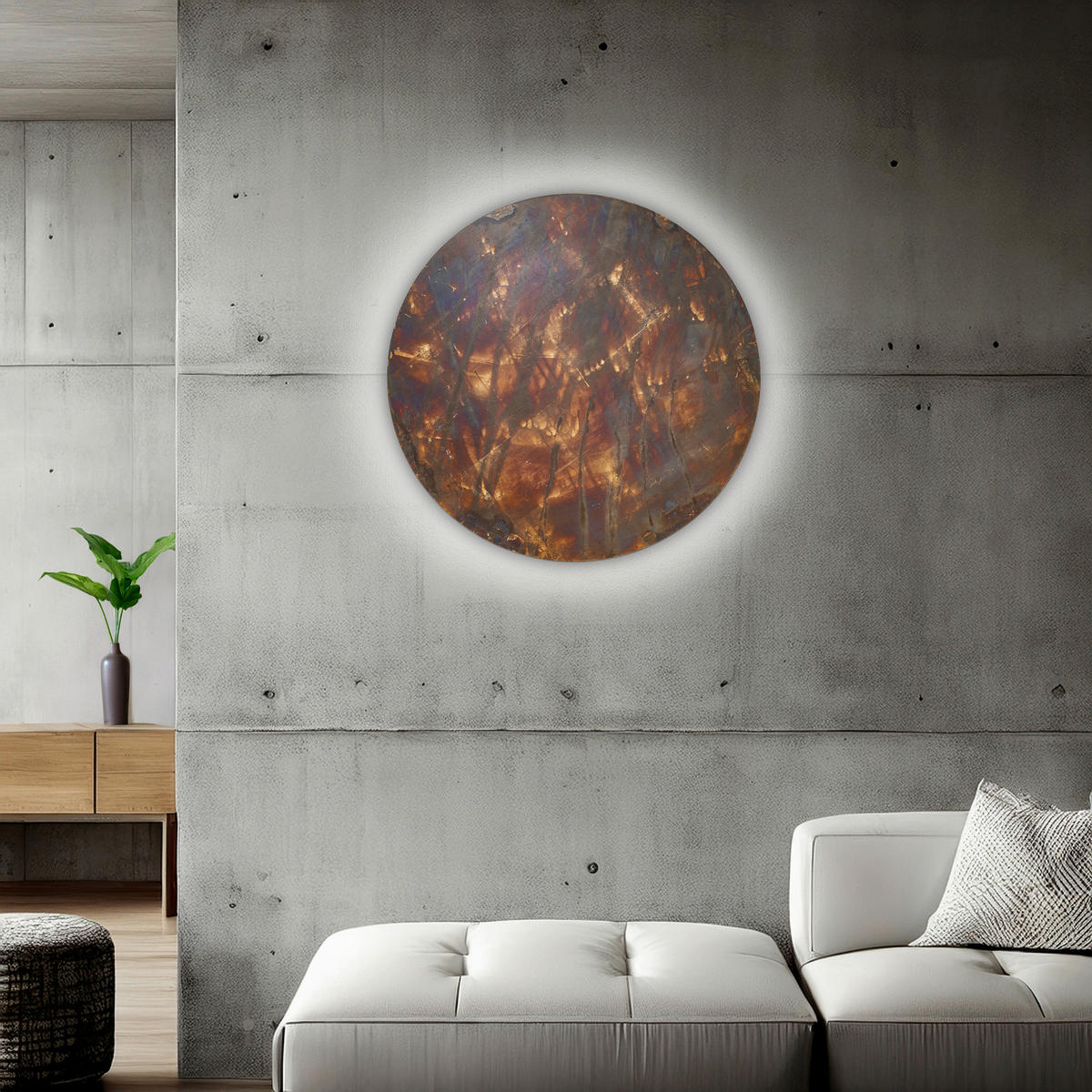 LED-WANDLEUCHTE Luna 60 cm  - Multicolor, LIFESTYLE, Metall (60cm) - Ambiente