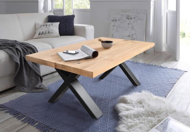 KLUB STOČIĆ 115/44/65 cm  crna, boja hrasta  - boja hrasta/crna, Moderno, drvo (115/44/65cm) - Hom`in
