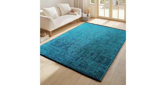 FLACHWEBETEPPICH 200/290 cm Space Blau  - Blau, KONVENTIONELL, Textil (200/290cm) - Novel
