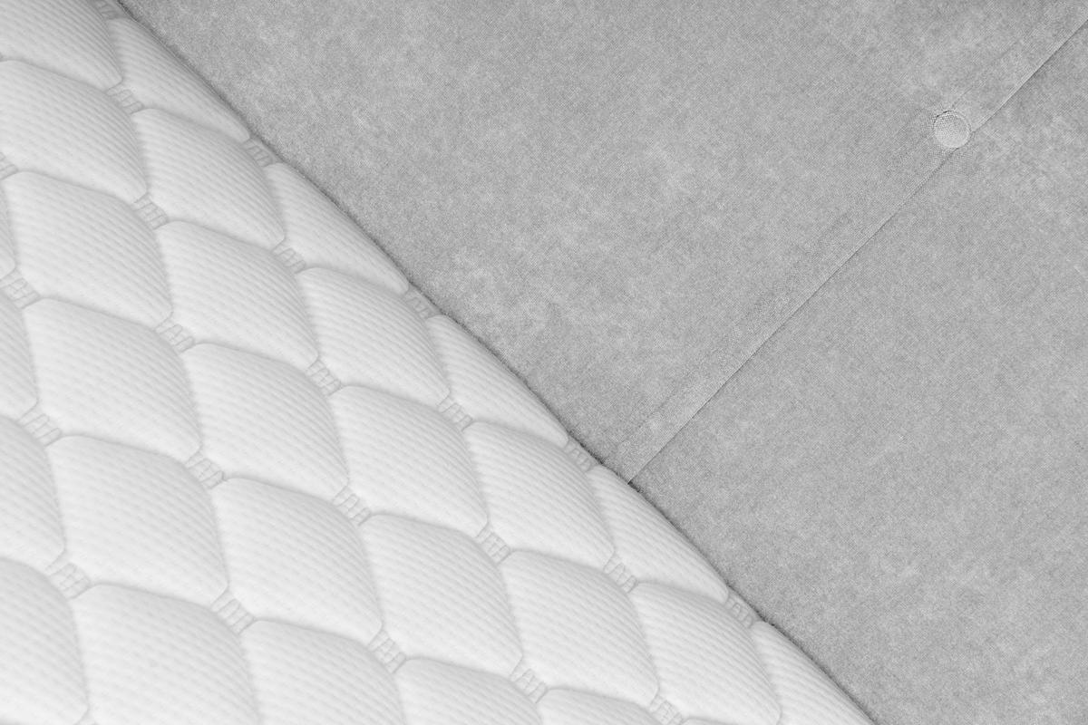 BOXBETT 180/200 cm  in Silberfarben  - Silberfarben/Schwarz, KONVENTIONELL, Holz/Textil (180/200cm) - Welnova