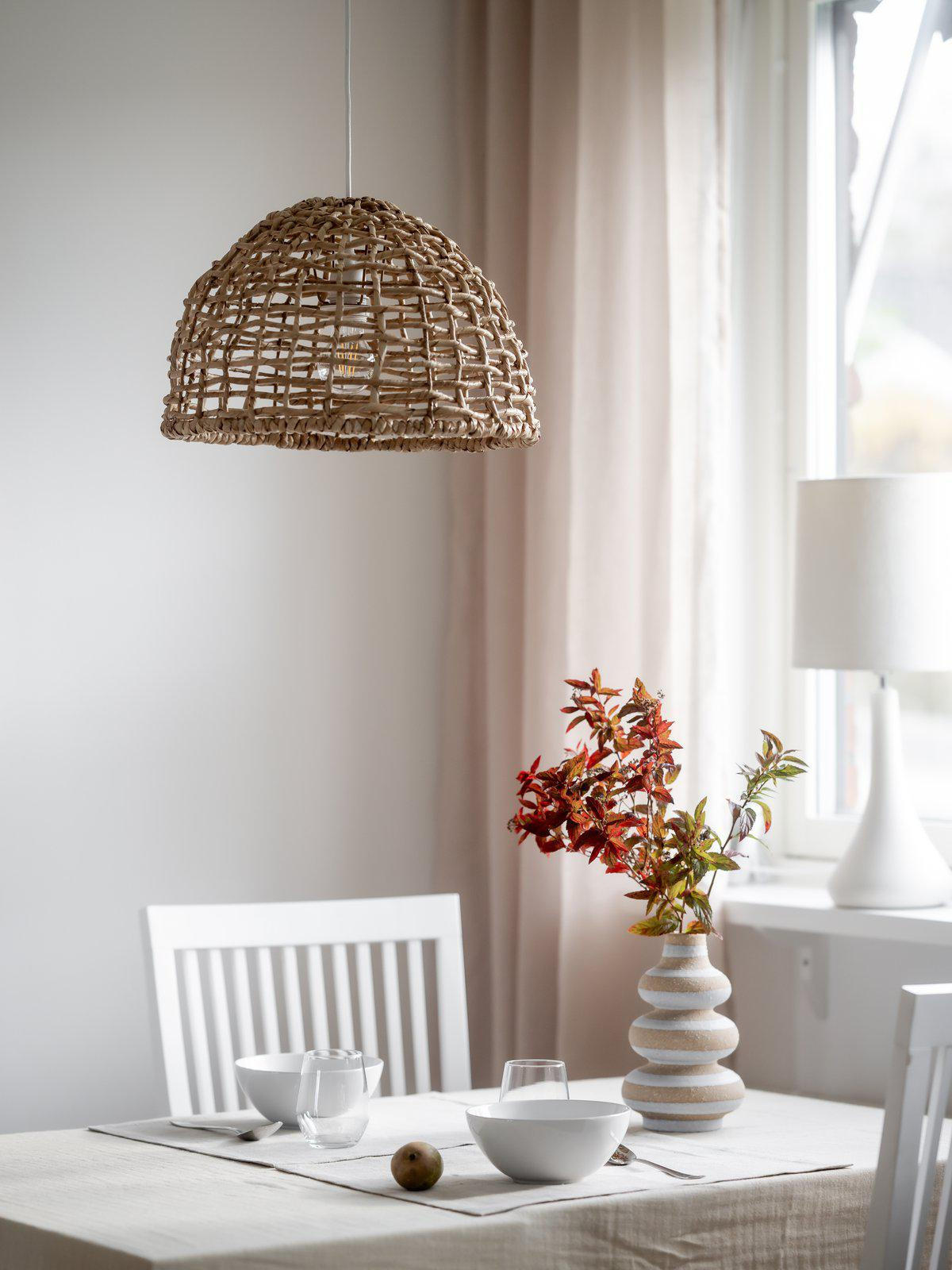 HÄNGLAMPA PR Home Cebu 37/37/24 cm  - naturfärgad, Natur, naturmaterial (37/37/24cm)